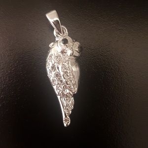 Silver Owl Bling Charm